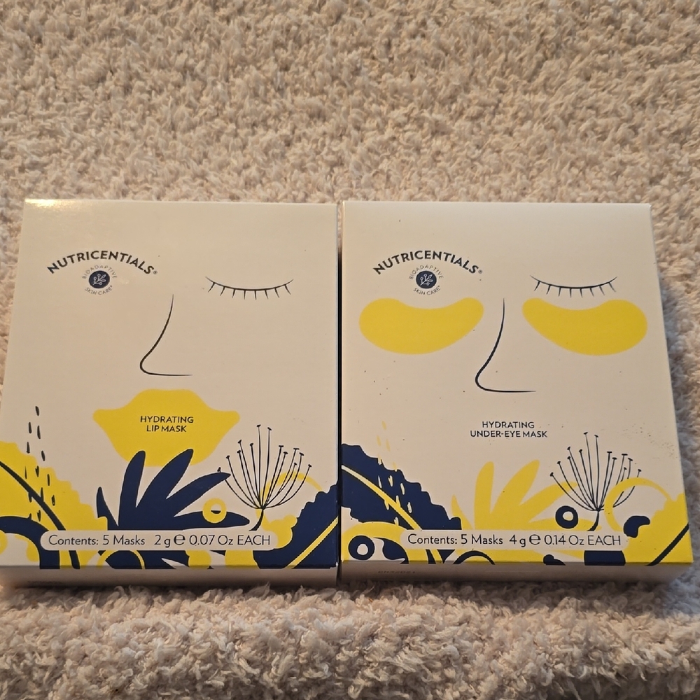 ♡♡♡ NutrCeentials Hydrating Lip Mask & Under-Eye Mask - Yellow